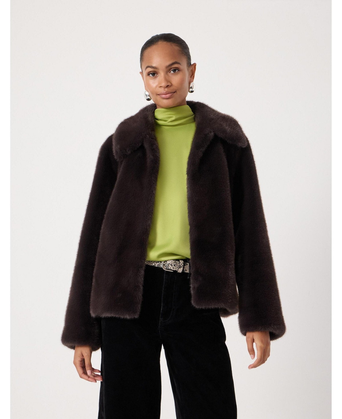 Hush Women's Freya Faux Fur Coat - Chocolate brown | Macy's