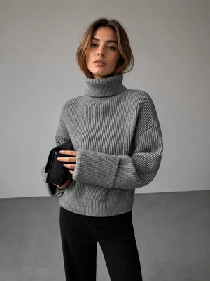 Turtleneck Ribbed Warm Sweater | Commense