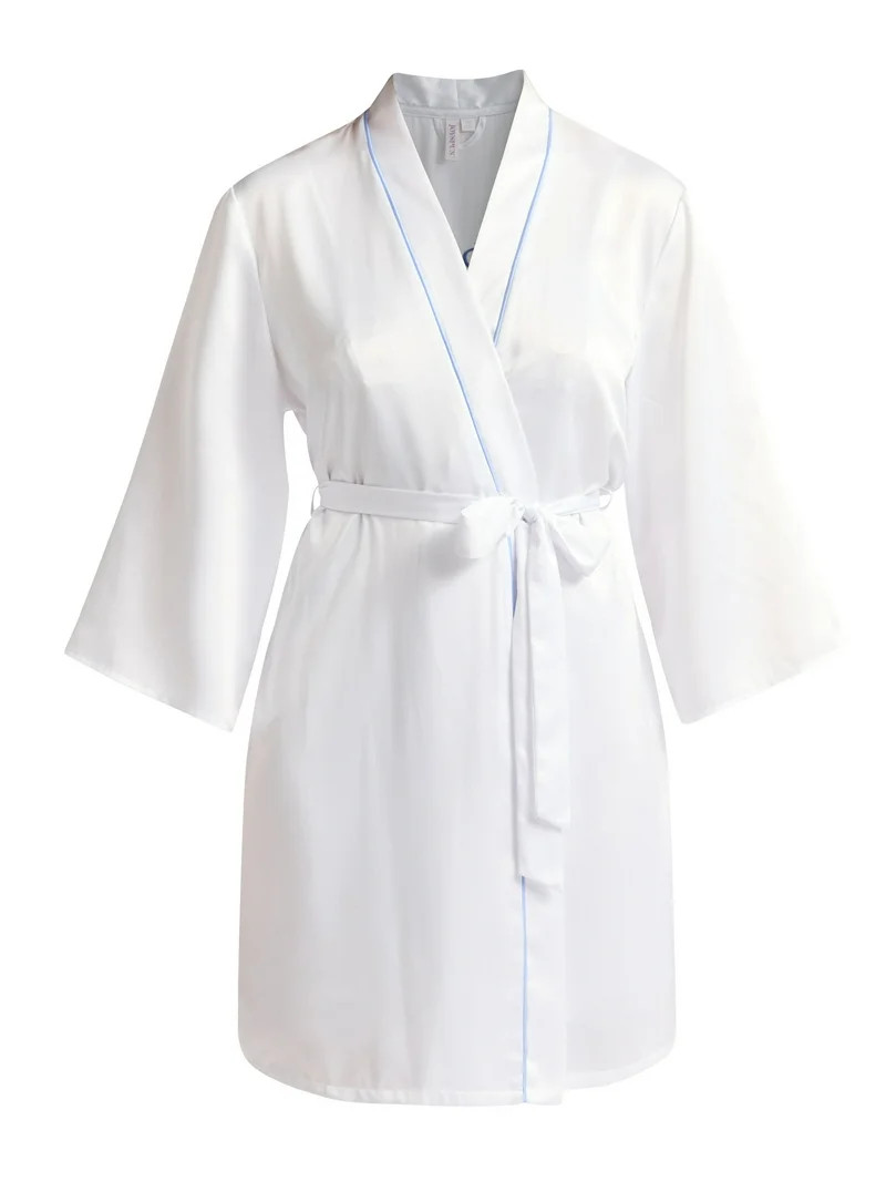 Joyspun Women’s and Women’s Plus Bridal Satin Robe, Sizes XS to 3X | Walmart (US)