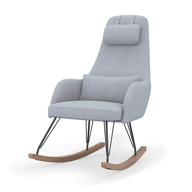 dadada Weeble Ergonomic Rocking Chair Seat Rocker for Nursery, Light Gray - Walmart.com | Walmart (US)