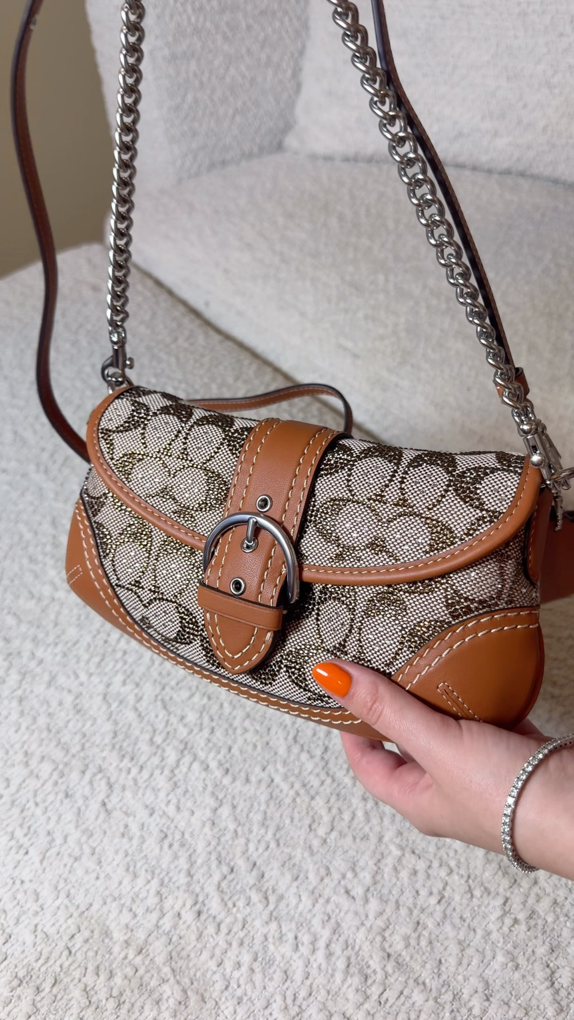 Finally got her 😍 she was sold out in store but available on the Coach website or Coach’s Amazon store ✨ soho bag crystal signature jacquard 

#LTKItBag #LTKStyleTip