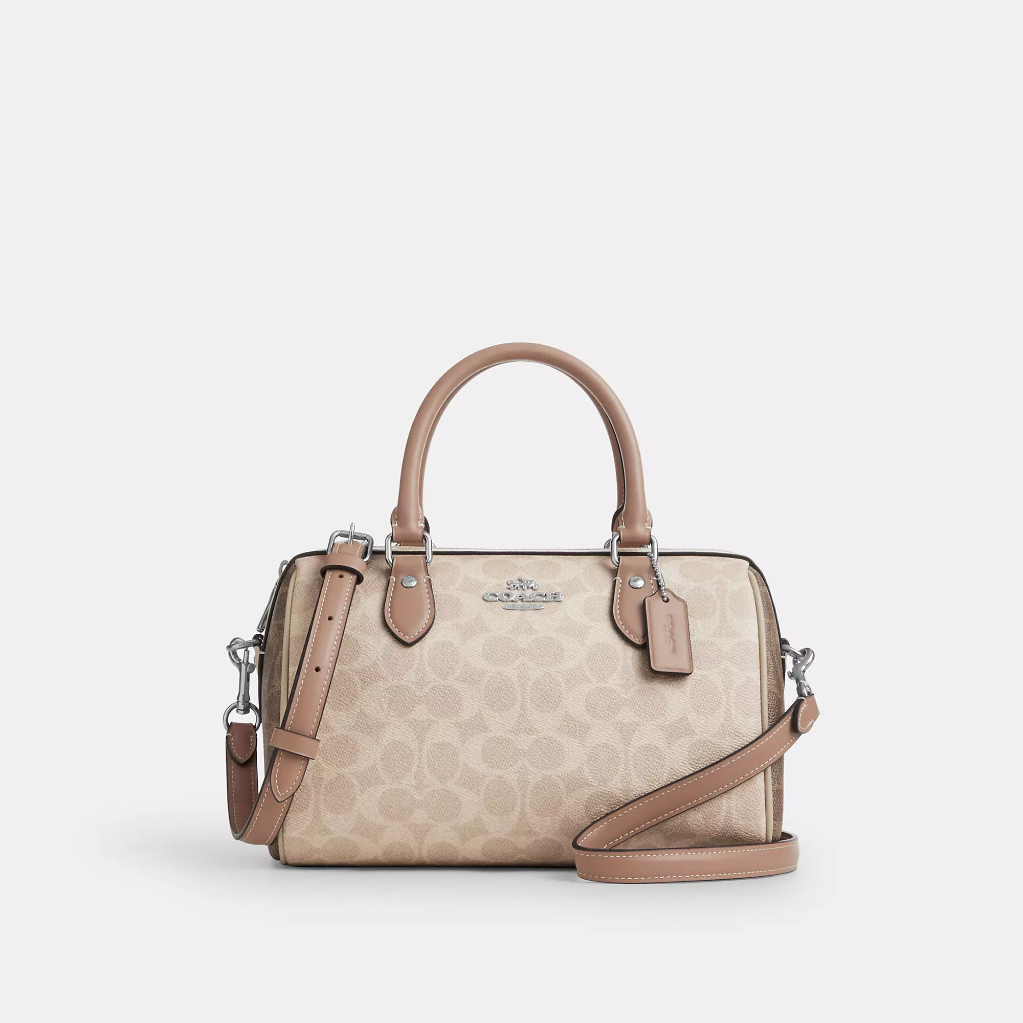 Coach Outlet Rowan Satchel Bag In Blocked Signature Canvas | Shop Simon