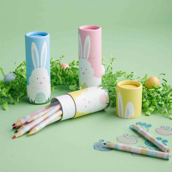 Pink bunny colored pencil set | Mud Pie