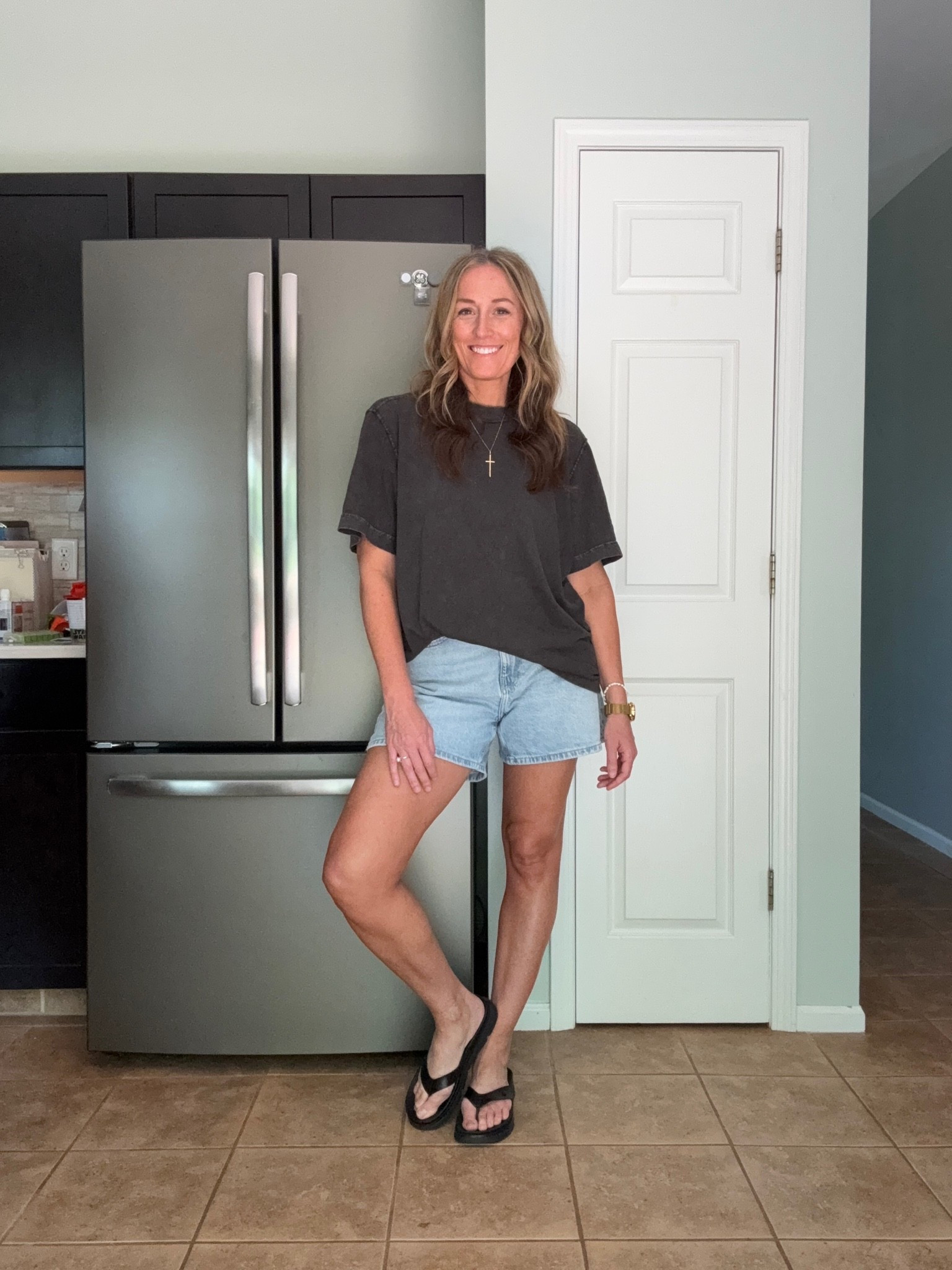 6/1/26 ✨ Tee is a medium. Sandals run TTS.

Everyday outfits. Easy outfits. Easy outfit ideas. Neutral basics. Spring outfits. Spring outfit idea. Casual outfits. Basic mom outfit. Casual outfit idea. Casual outfit. Everyday outfit. Mom outfit. Street style. Casual mom outfit. Amazon fashion. Sports mom outfits. Sports mom outfit idea.

#LTKootd #LTKmomlife #LTKOver40