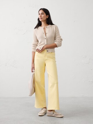 High-Rise Wide-Leg Cropped Jean | Banana Republic Factory