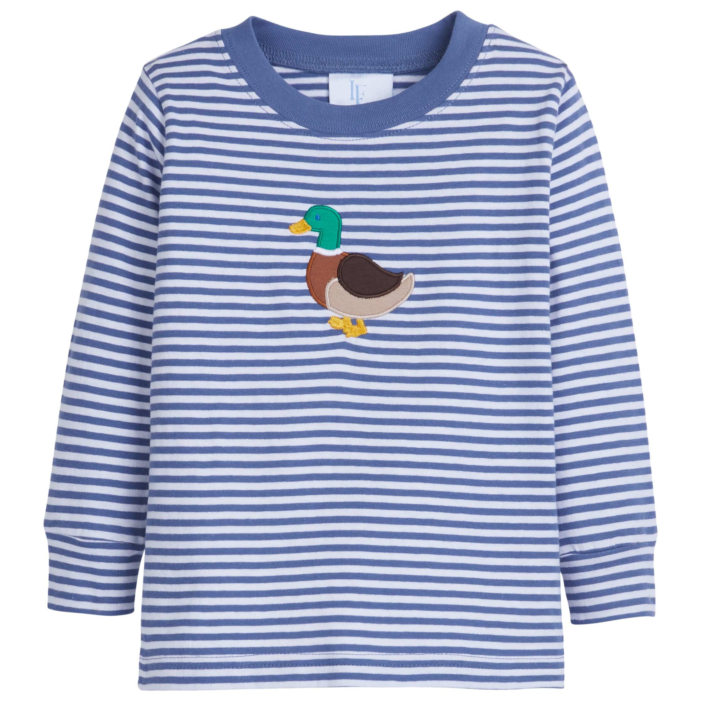 Mallard Applique T-Shirt - Boy's Long Sleeve Top | Little English