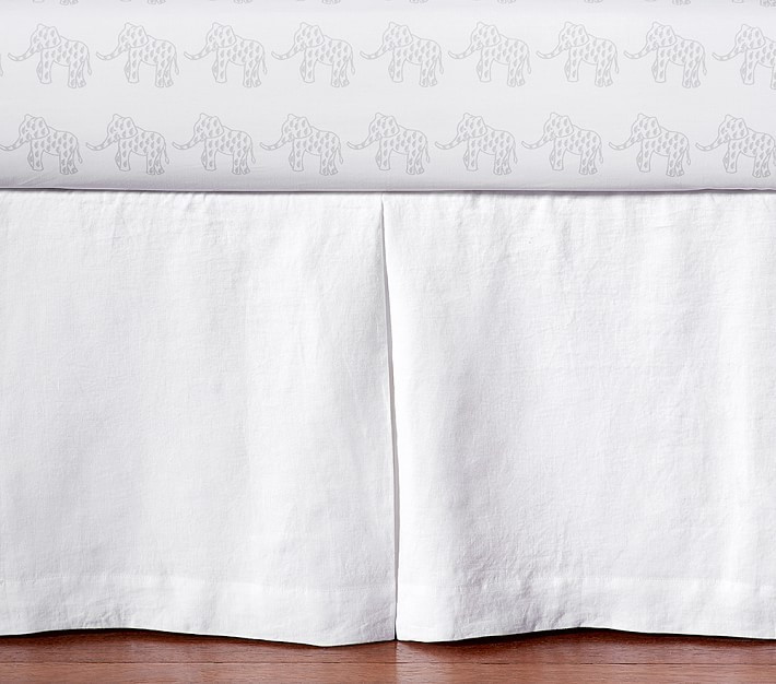 Belgian Flax Linen Crib Skirt | Pottery Barn Kids