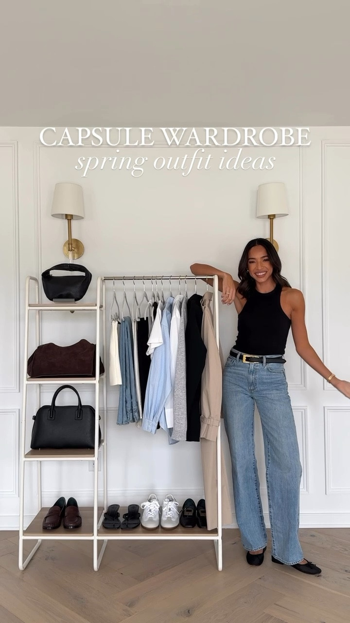 Spring Capsule Wardrobe outfit ideas 🤍 Sizing details below 👇🏽


White tank - XS, fits TTS
Black tank - XS, fits TTS
White tee - Small, relaxed fit 
Cardigan - Small, fits TTS
White Button-up - Small, relaxed fit 
Blue Button-up - Small, relaxed fit 
Blazer - Small, oversized fit 
Trench coat - Small, fits TTS
Skort - Small, runs small - size up if between sizes 
Trousers - 4 Tall, runs small size up 
Jeans - 26 Tall, fit TTS
Satin pants - Small, fits TTS
Sneakers - TTS 
Ballet flats - TTS
Kitten heels - TTS 
Loafers - run small size up 1/2 size 



Closet essentials 
Closet staples
Spring wardrobe
Spring outfit 
Spring fashion 
Casual outfit  

#LTKSeasonal #LTKStyleTip #LTKFindsUnder100