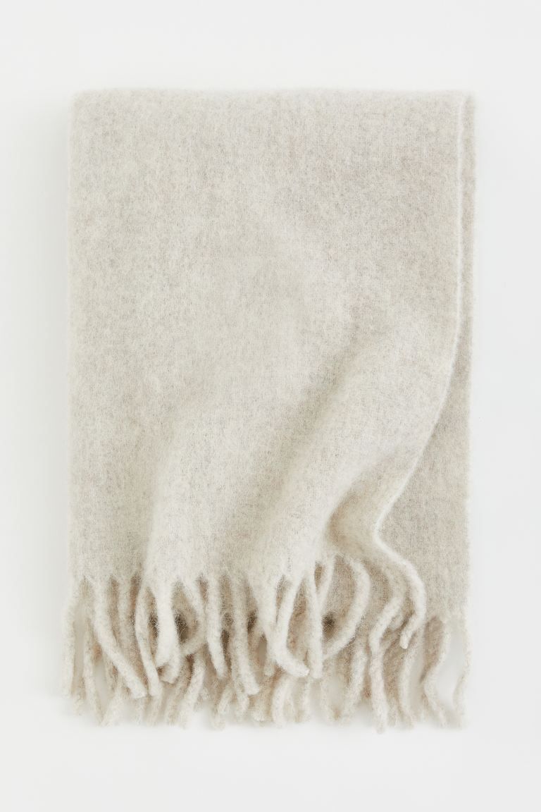 Wool-blend blanket - Light beige - Home All | H&M GB | H&M (UK, MY, IN, SG, PH, TW, HK)