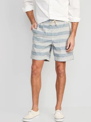 Linen-Blend Jogger Shorts for Men -- 7-inch inseam | Old Navy (US)