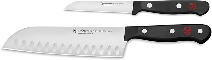 WÜSTHOF Gourmet 2-Piece Asian Chef's Knife Set, Black | Amazon (US)