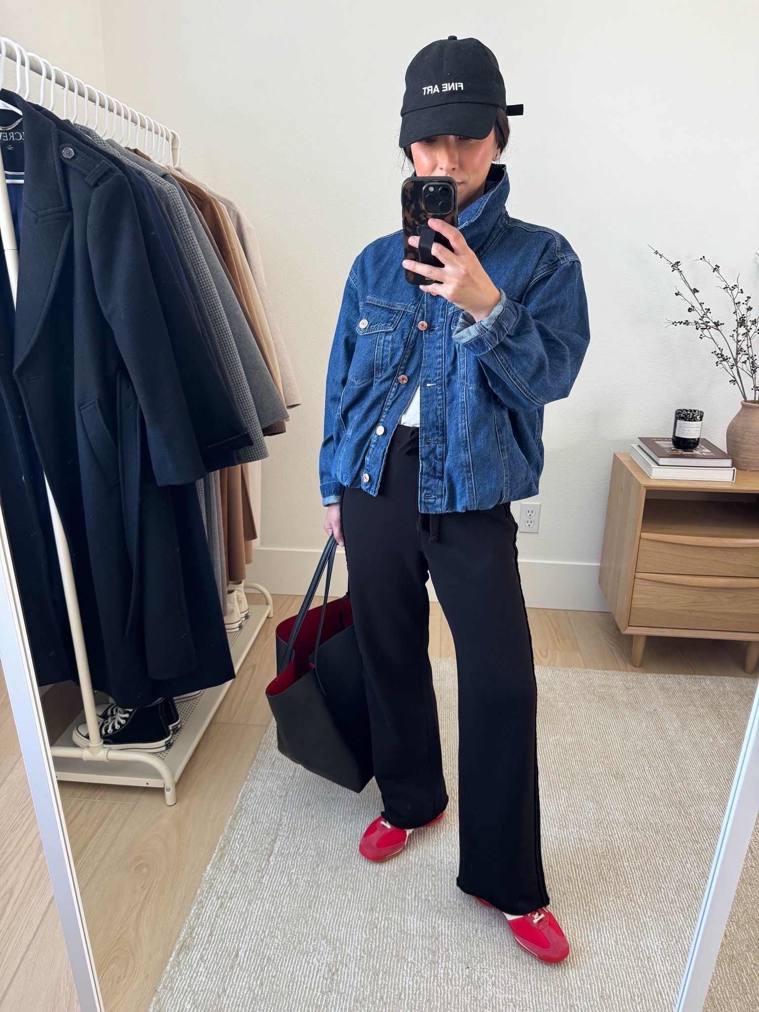 Spring outfit ideas with denim jackets. Jacket is sold out, back available in black.

Gap jacket petite xs
Everlane tee medium
Frank & Eileen sweat pants small
Adidas SL72 sneakers 5 women
Mansur Gavriel tote
Fine Art (old)

Spring outfits, spring style, petite style

#LTKSeasonal #LTKPetite #LTKmomlife