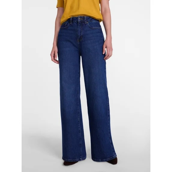 Scenario Women's Wide Leg Jeans, Sizes 0-20 | Walmart (US)