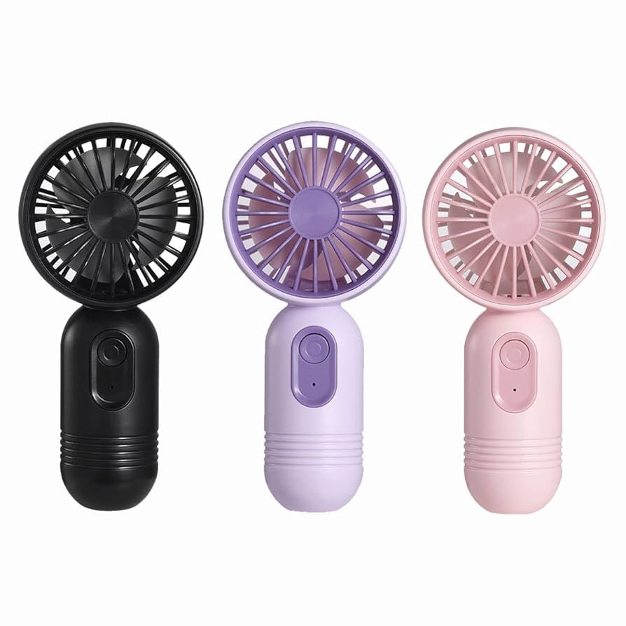 Mini Portable Fan 3 Pack, Cute Handheld Battery Operated Lightweight Small Personal Fans with 3 S... | Amazon (US)