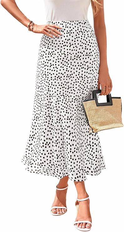 BTFBM Satin Skirts for Women Trendy Spring Summer 2026 High Waisted Leopard Print Cocktail Weddin... | Amazon (US)