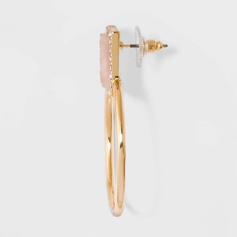 SUGARFIX by BaubleBar Druzy Crystal Hoop Earrings | Target