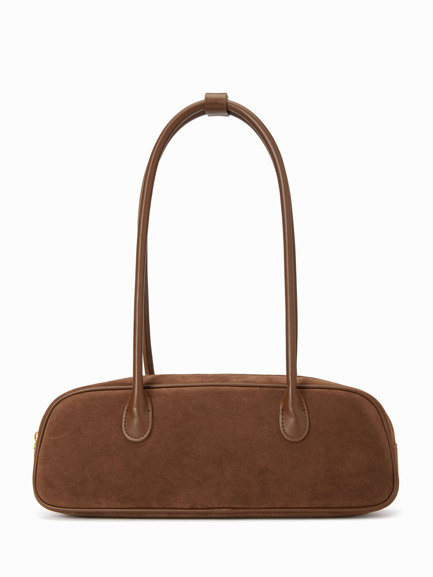 FAUX SUEDE BOSTON SHOULDER BAG | Cider