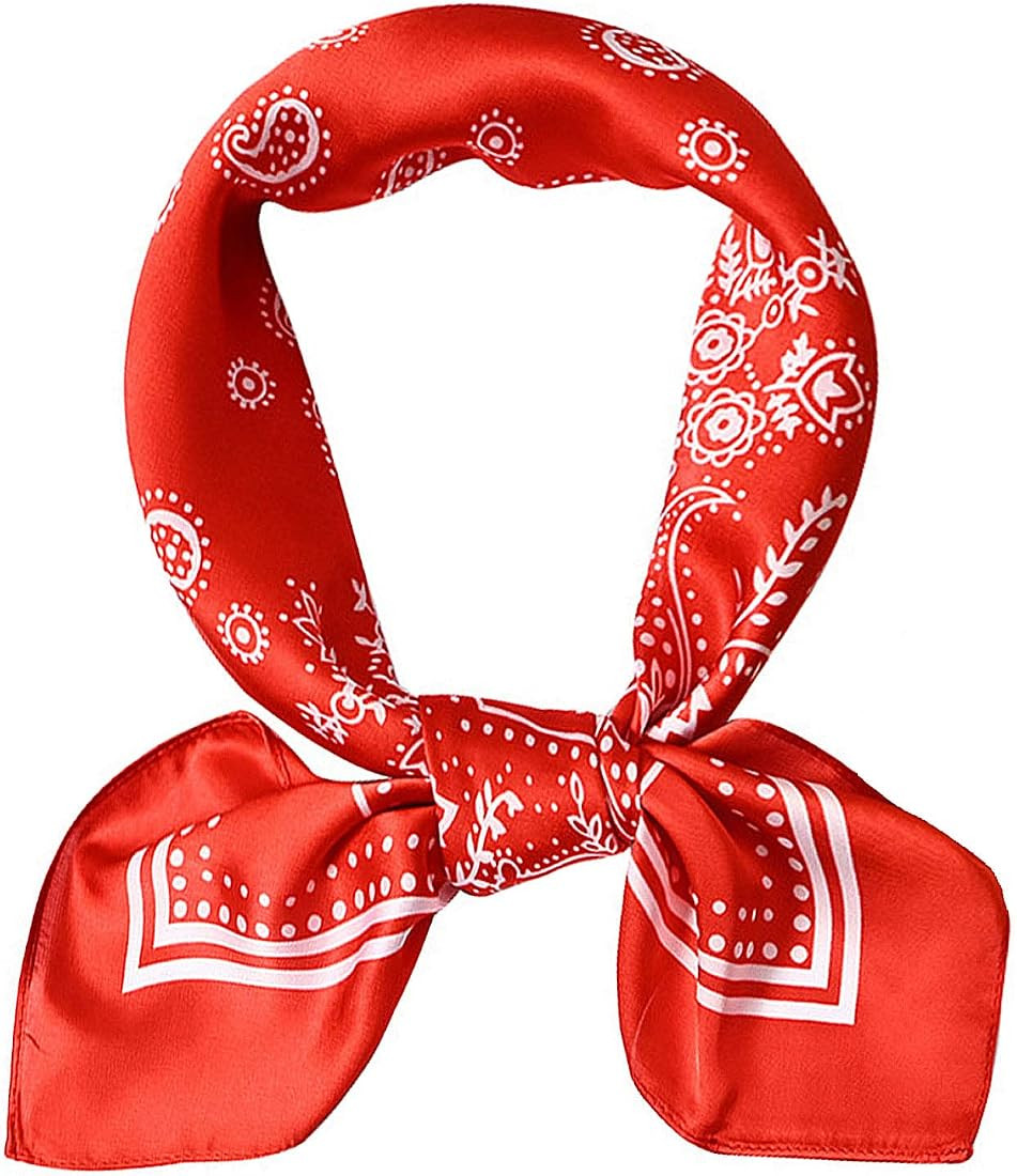 Roizsx Fashion Hair Scarf for Women Lightweight Silk Feeling Head Scarves Square Bandanas 27.5× ... | Amazon (US)