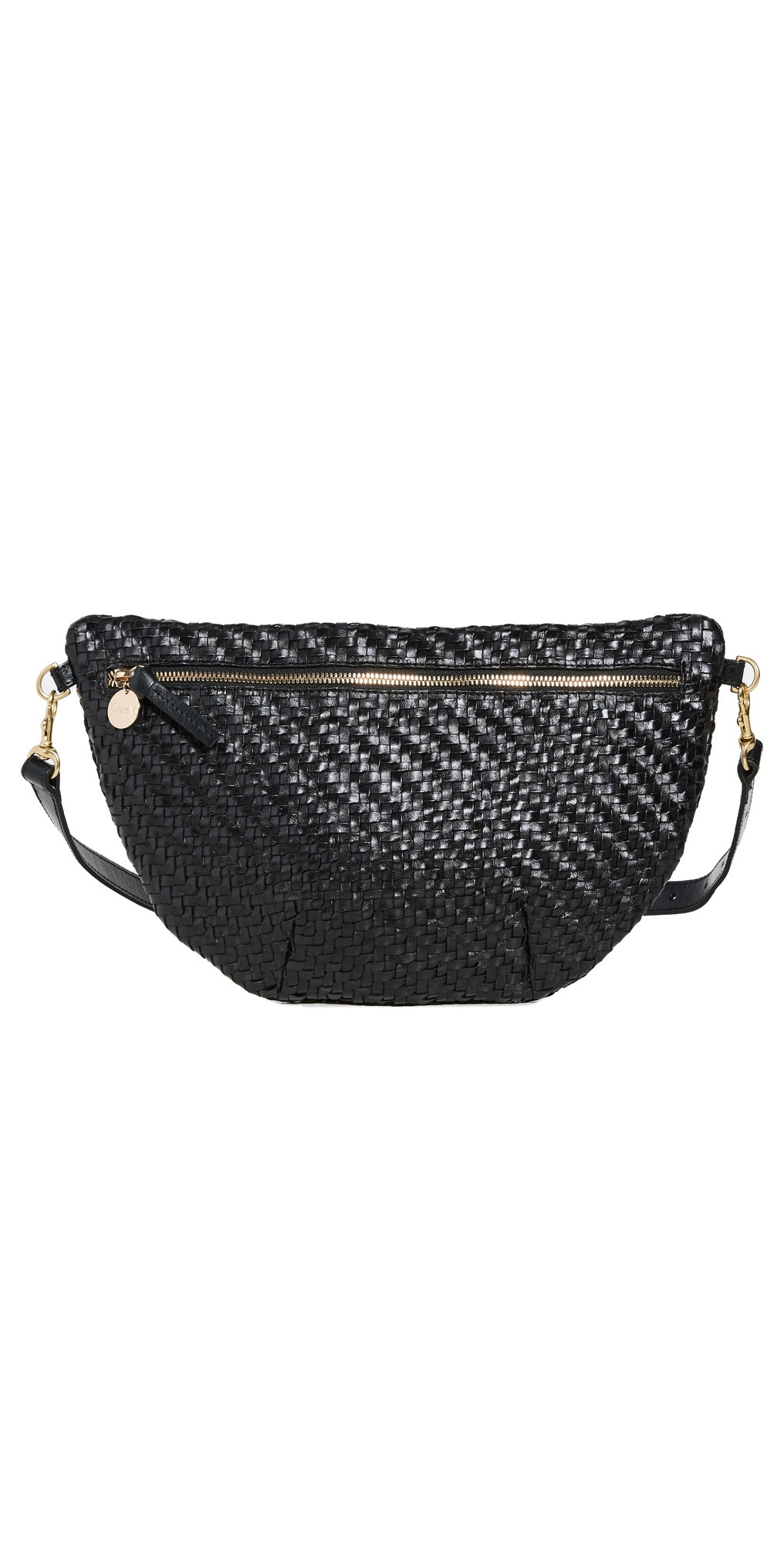 Clare V. Grande Fanny Pack Black Woven Zig-Zag One Size | Shopbop
