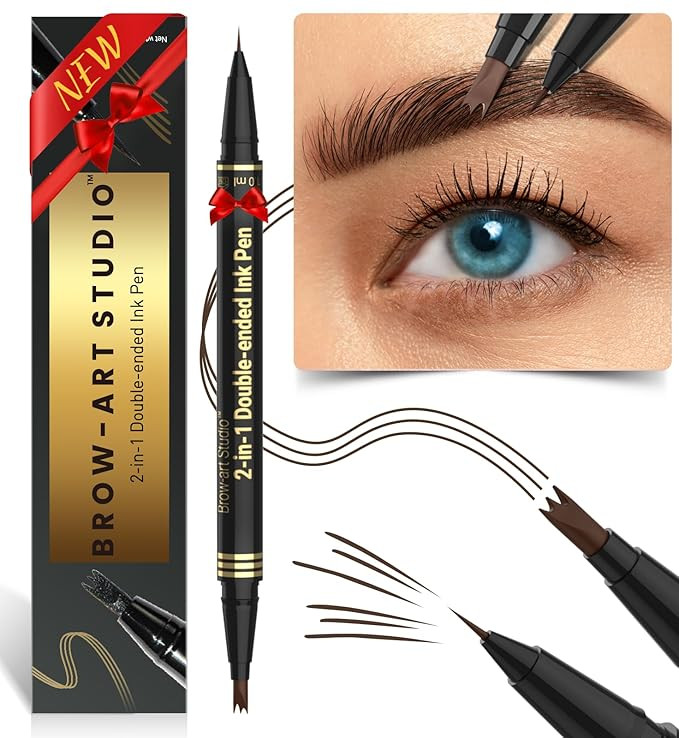 iMethod Microblading Eyebrow Pencil - Brow Pencil 2-in-1 Dual-Ended Eyebrow Pen with 3-Prong Micr... | Amazon (US)
