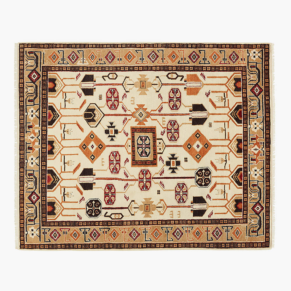 Eros Hand-Knotted Brown Rug | CB2 | CB2