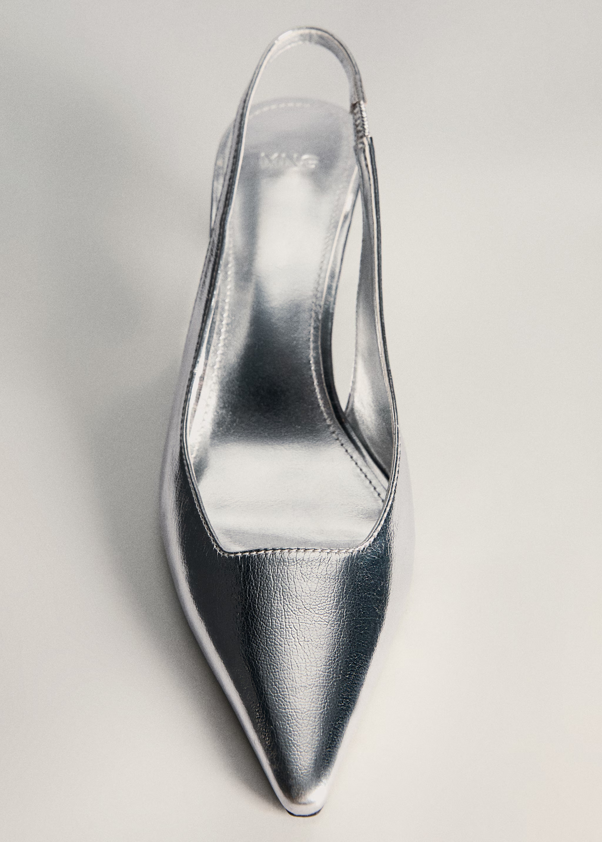 Metallic sling back shoes | Mango (US/MX/AU)