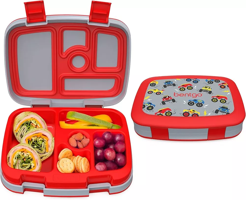 Bentgo Kids' Prints Leakproof, 5 Compartment Bento-style Lunch Box - Rocket  : Target