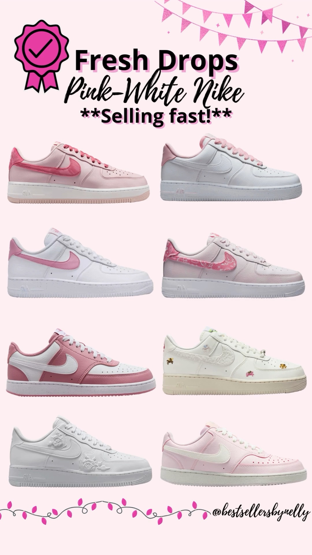 Fresh pink drops from Nike and they’re so good 💗 

These pink-and-white sneakers are the perfect mix of sporty and cute, and they go with everything from leggings to jeans or casual dresses.😍😍

Save this post so you can come back when you’re ready to grab your favorite pair 👟

**Linking more options**



pink nike sneakers
nike pink sneakers women
pink and white sneakers
nike air force 1 pink
nike court vision pink
women pink sneakers
cute pink sneakers
trending nike sneakers
nike sneakers women
pink aesthetic sneakers
everyday sneakers women
casual sneakers women
fashion sneakers women
spring sneakers women
white and pink nike
sporty chic sneakers
women street style sneakers
pink athletic sneakers
nike lifestyle sneakers
trendy sneakers women
popular nike sneakers
comfortable sneakers women
nike outfit sneakers
minimal sneakers women
light pink sneakers
pink fashion sneakers
women casual nike shoes
cute everyday sneakers
spring outfit sneakers
women sneaker trends

#LTKfitnessgoals #LTKActive #LTKSpringSale