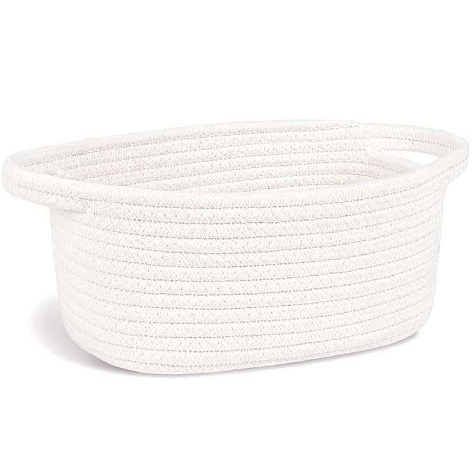 ABenkle Small Storage Basket, Mini Basket, Cute Tiny Cotton Rope Woven Basket, Shelf Basket, Boho... | Amazon (US)