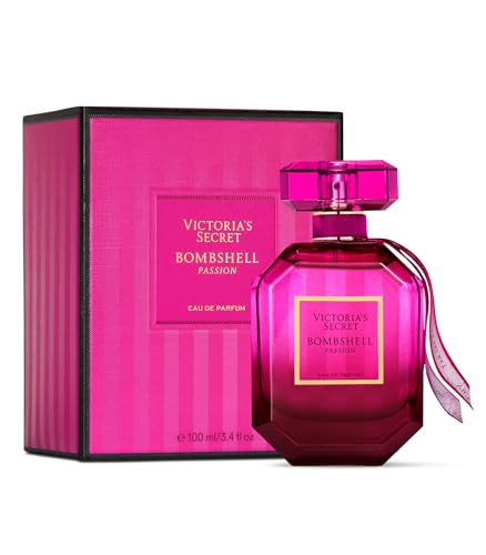 Victoria's Secret Bombshell Passion Eau de Parfum, Notes of Sparkling Cassis, Queen Peony & Fuchsia Rose, Perfumes for Women (3.4 oz) | Amazon (US)
