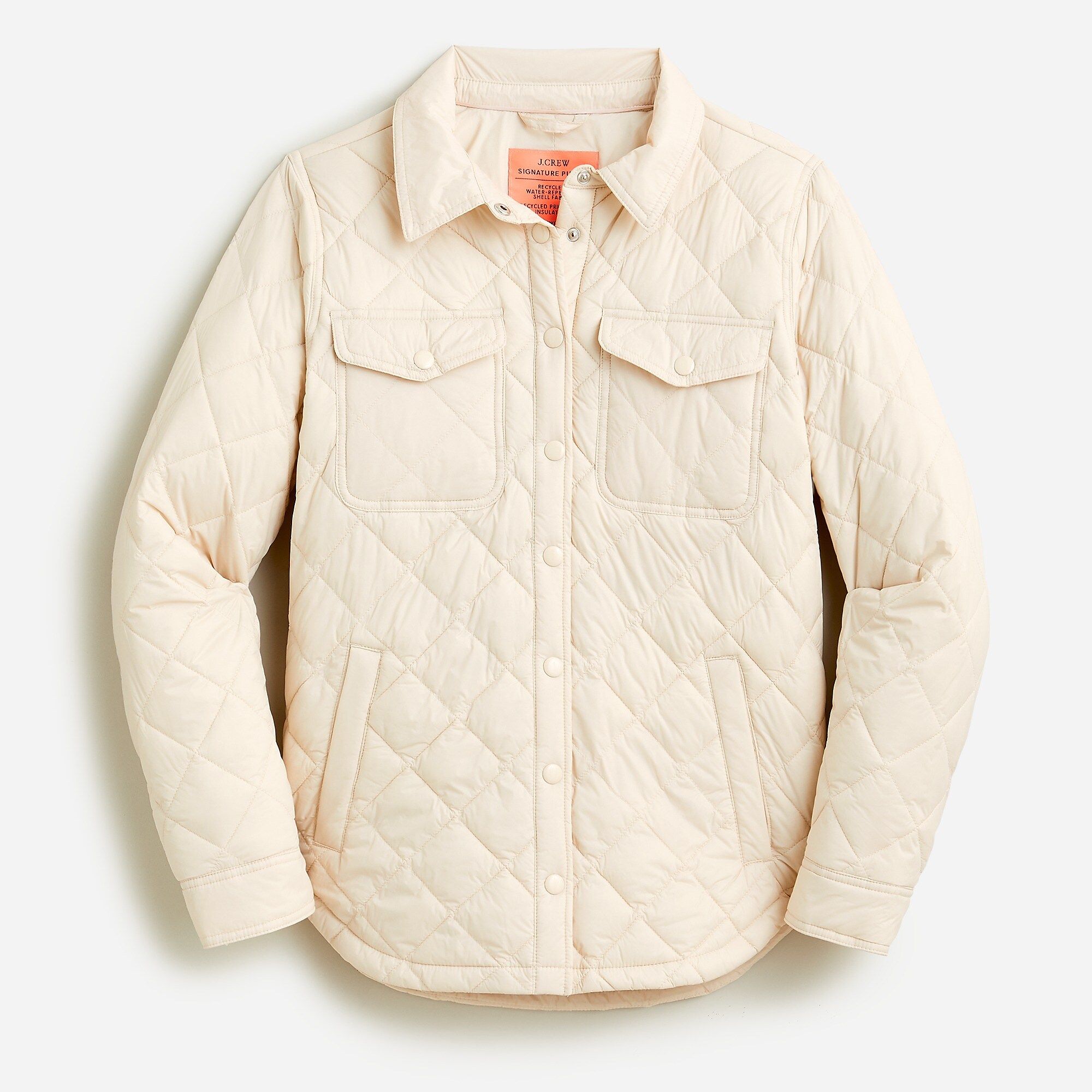 Quilted lightweight shirt-jacket | J.Crew US