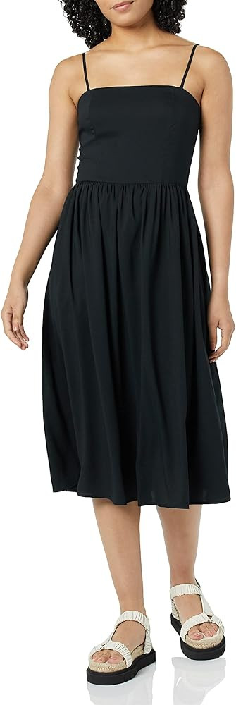 Goodthreads Women's Georgette Smock-Back Cami Midi Dress | Amazon (US)