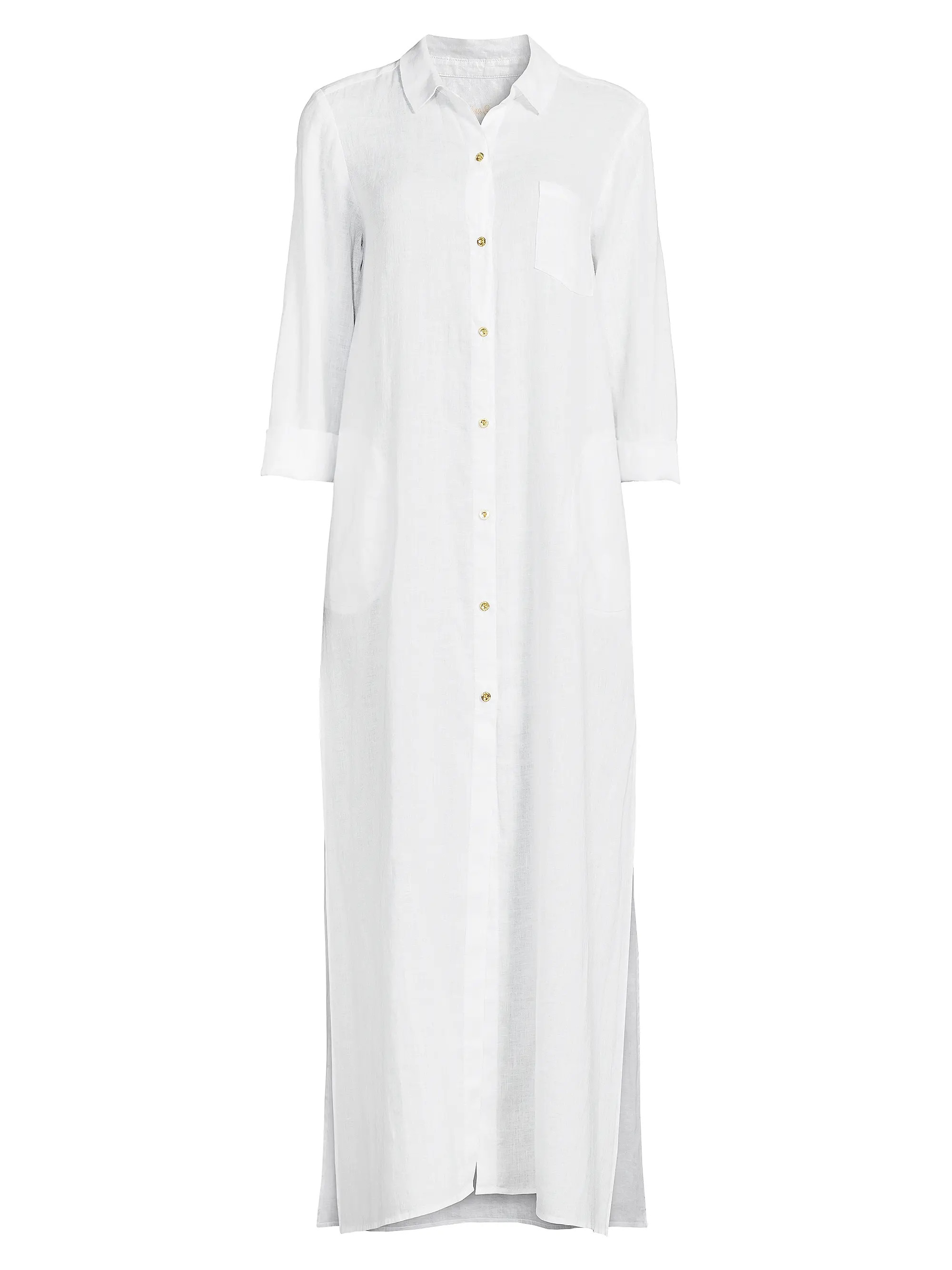Natalie Maxi Cover-Up Shirtdress | Saks Fifth Avenue