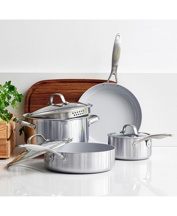 Venice Pro Stainless Steel Ceramic 7-Pc. Cookware Set | Macys (US)