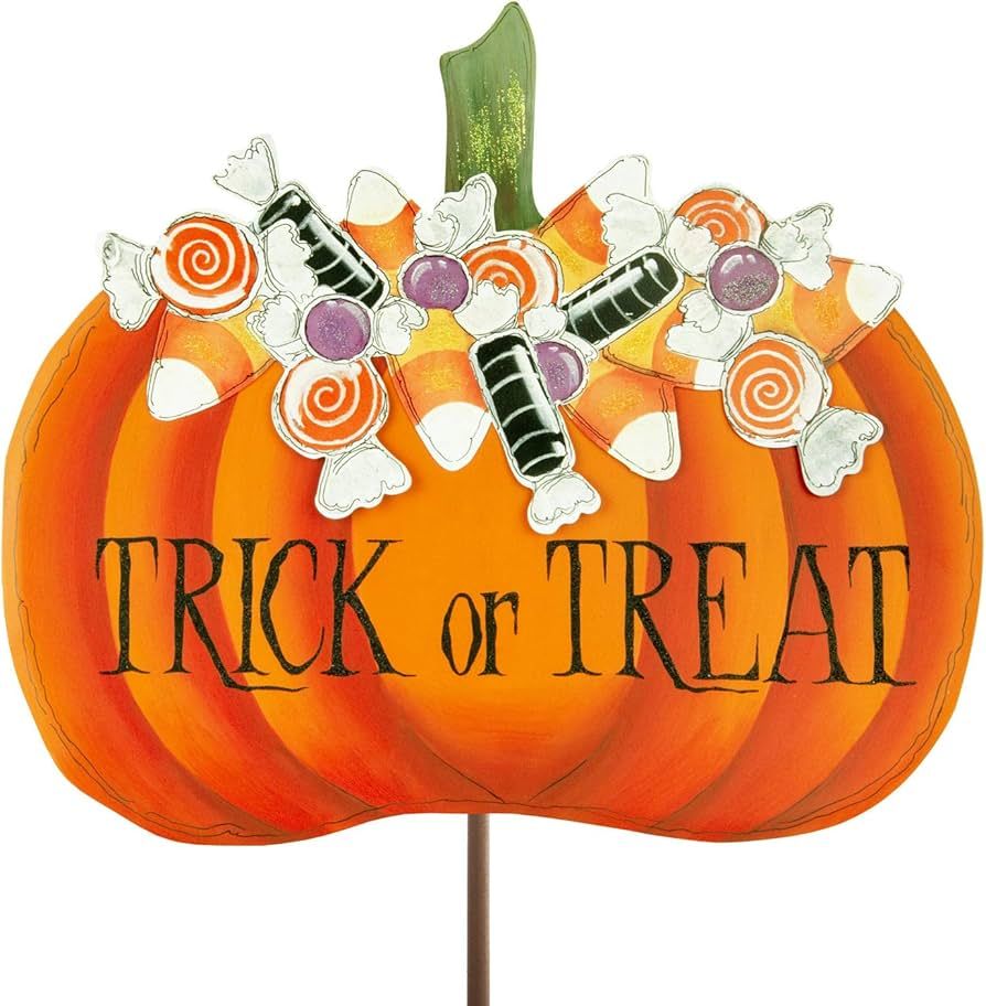 The Round Top Collection - Trick or Treat Candy Pumpkin - Metal | Amazon (US)