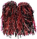 Beistle 2 Piece Red And Black Plastic Party Shakers Cheerleader PomPoms For Dance Sports Football Ga | Amazon (US)