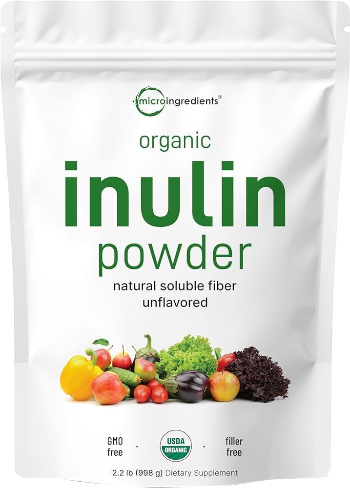 Organic Inulin FOS Powder (Jerusalem Artichoke), 2.2 Pounds (35 Ounce), Quick Water Soluble, Preb... | Amazon (US)
