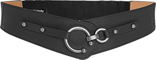 BlackButterfly Wide Elastic Stretch Retro Metal Interlock Buckle Belt (Black, US 18-20) | Amazon (US)