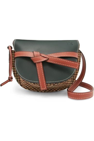 Gate small leather and tweed shoulder bag | NET-A-PORTER (US)