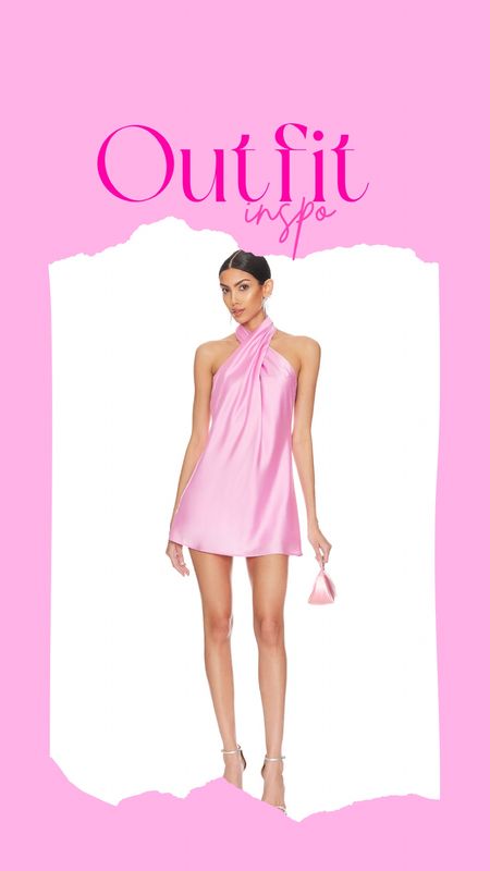 Barbie Aesthetic | Pink Satin Mini Halter Dress | Party Outfit | Special Occasion

#LTKFind