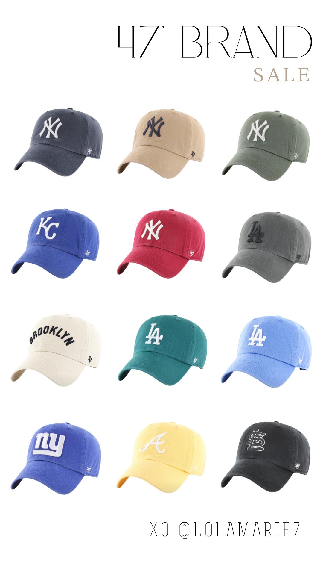 Love these hats! 🙌 

30% off TODAY ONLY!! 

#accessories #baseballhat #47brand

#LTKSaleAlert #LTKFindsUnder50 #LTKStyleTip