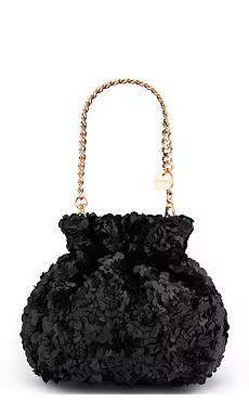 olga berg Mattie Sequin Pouch in Black from Revolve.com | Revolve Clothing (Global)