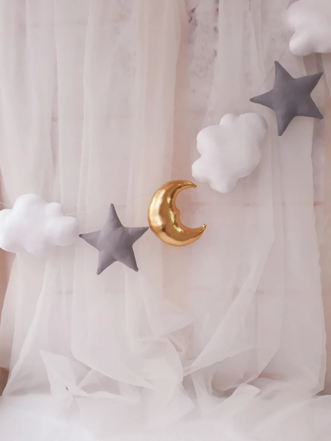 Cloudsstarsmoon Bannernursery Decorationkids Room - Etsy | Etsy (US)