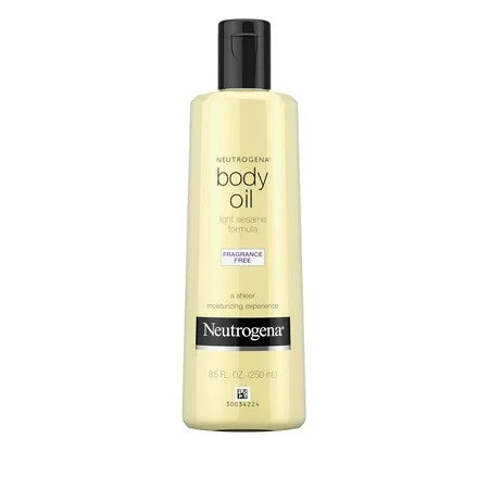 Neutrogena Body Oil Light Sesame Formula, Fragrance Free Dry Skin Moisturizer & Hydrating Body Massage Oil - 8.5 fl oz | Walmart (US)