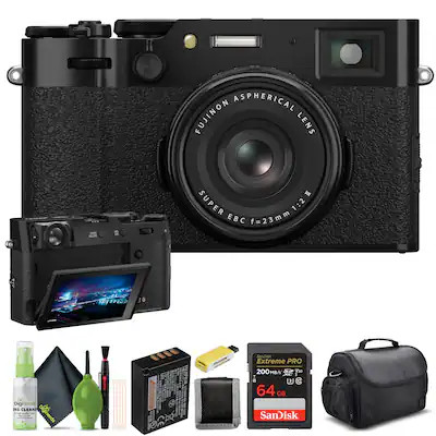 Fujifilm - X100VI Digital Camera + 64GB Card + Starter Bundle - Black | Best Buy U.S.