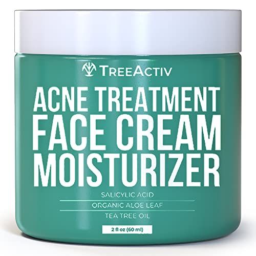 Acne Treatment Face Cream Moisturizer, Tea Tree Salicylic Acid Lotion for Pimple, Blackhead, Whit... | Amazon (US)