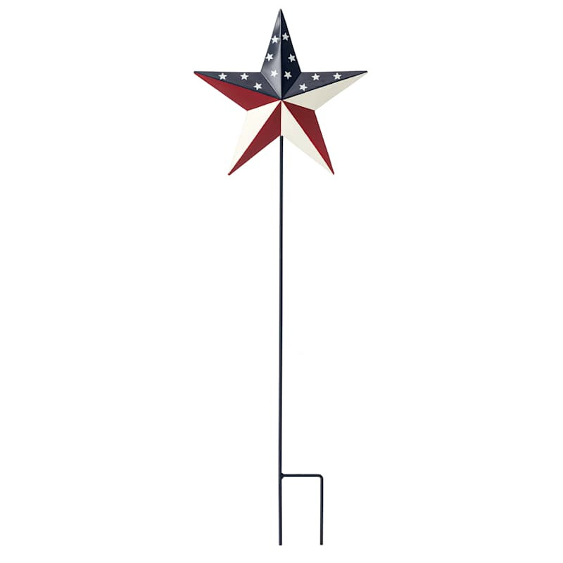 Patriotic Metal Star Yard Stake, 24" | At Home