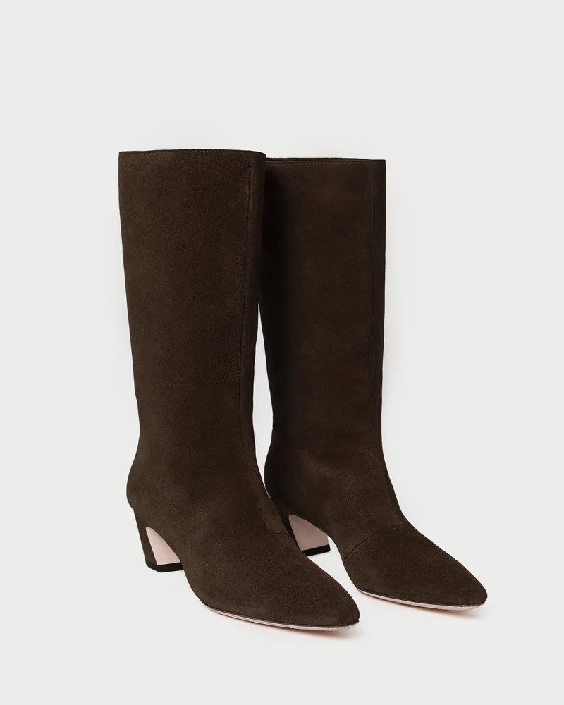 Cleo Brown Suede Mid−Calf Boot | Loeffler Randall