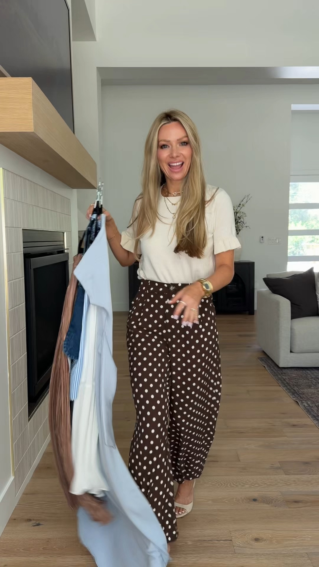 Amazon teacher outfits that are cute enough for the classroom and polished enough for the office. 🤎✨ comment AMAZON and I’ll send you the details 

If you’re looking for comfortable work outfits that still look put together, these Amazon finds are some of my favorites lately!

🤎 A classic tee with trendy polka dot trousers
💙 A denim vest paired with flowy pleated pants
🤍 White wide-leg pants with a striped top for an elevated everyday look
🩵 A soft blue midi dress that’s one-and-done and so flattering

These are the kinds of outfits you can wear from your morning meetings to after-school errands without feeling like you need to change.

Everything is affordable, easy to style, and perfect for back-to-school season, teachers, office wear, business casual, or everyday work outfits.

Which one would you wear? 💕

Save this for your next Amazon order!

#amazonfashion #teacheroutfits #officeoutfits #businesscasual #amazonfinds