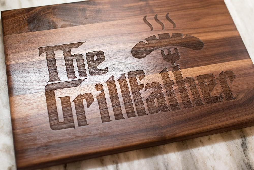 Gifts For Dad - Gift For Men - USA Made Wood Cutting Board - The Grillfather Cutting Board, perfe... | Amazon (US)